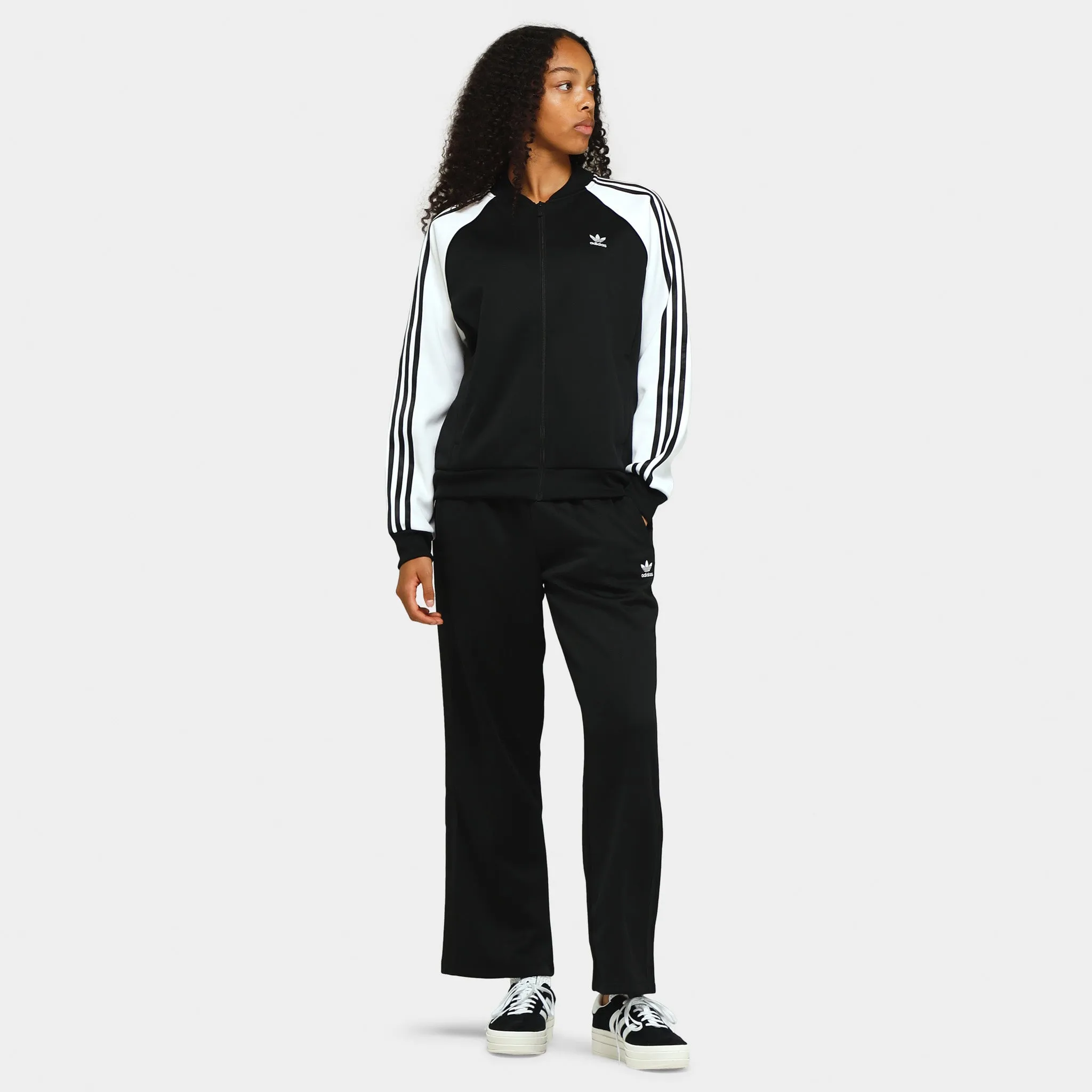 adidas Originals Women's Adicolor Classics Oversized SST Track Jacket Black / White