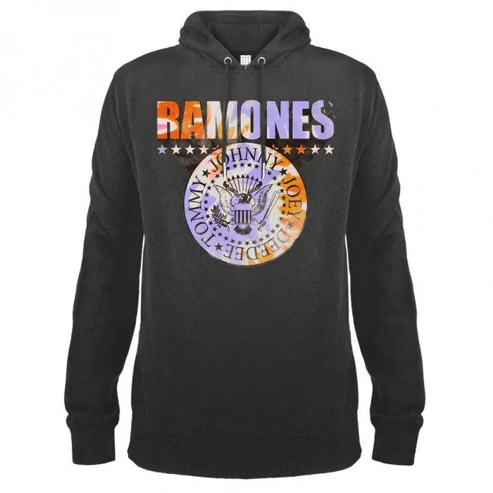 Amplified Unisex Adult Tie Dye Shield Ramones Hoodie