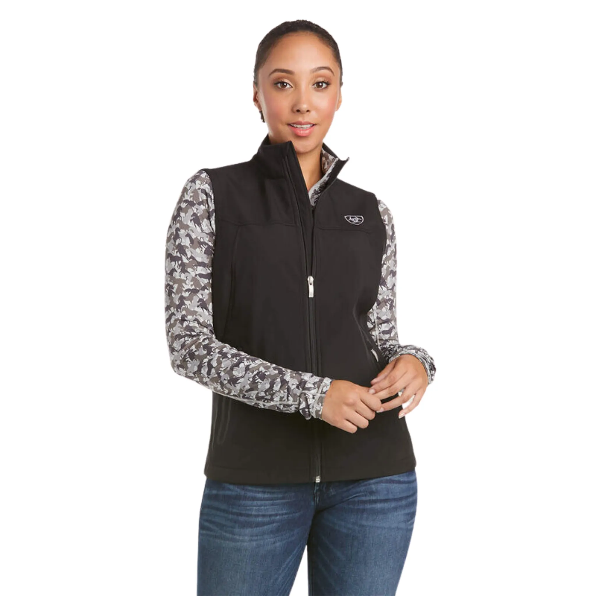 ARIAT WOMEN'S NEW TEAM SOFTSHELL VEST BLACK - 10020762