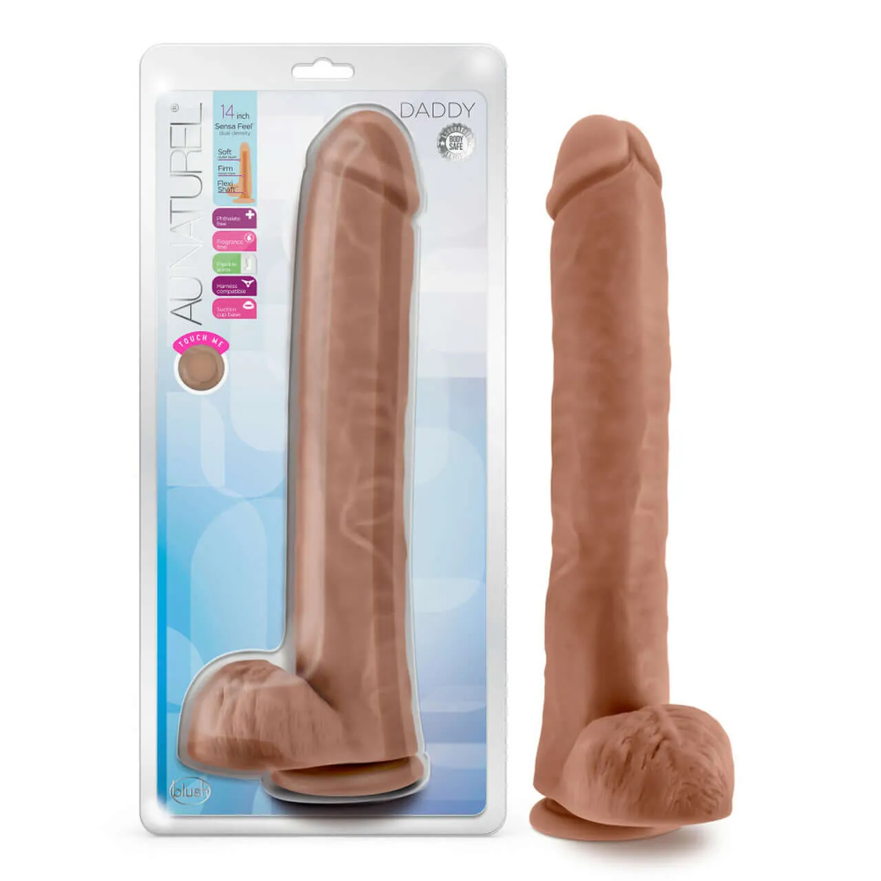 Au Naturel Daddy 14 inches Dildo Mocha