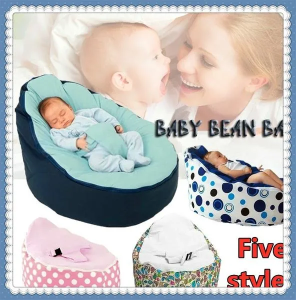 Baby Bean Bag Children Sofa Chair Cover Soft Plush Toys Children's Bed with Adjustable Harness