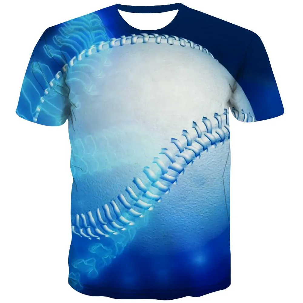 Baseball T shirts Men Stadium T-shirts Graphic Game Tshirts Novelty White T-shirts 3d