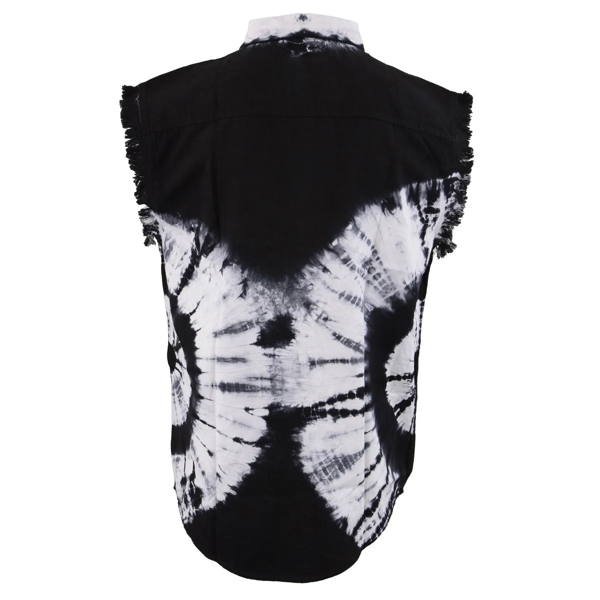 Biker Clothing Co. MDM11679 Men's Classic Black and White Tie-Dye