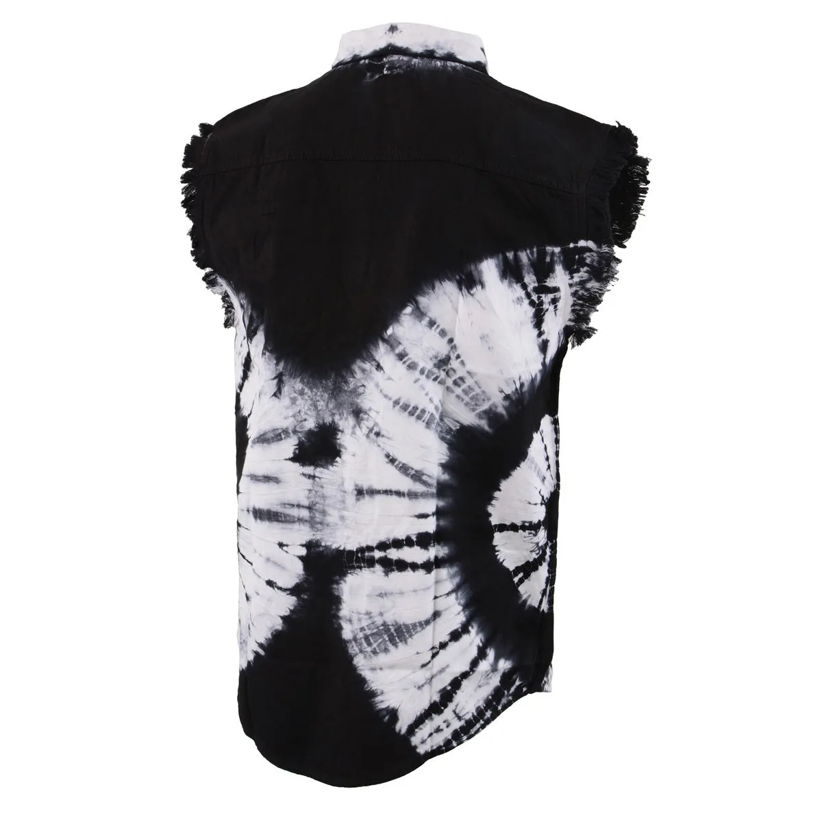 Biker Clothing Co. MDM11679 Men's Classic Black and White Tie-Dye