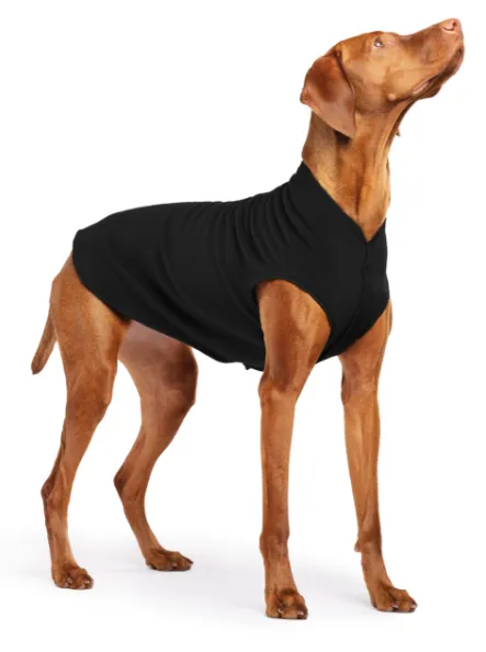 black stretch fleece