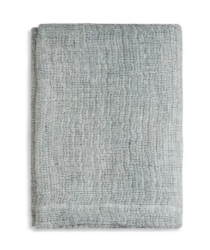 Blue Grey Soft Jacquard Linen Throw