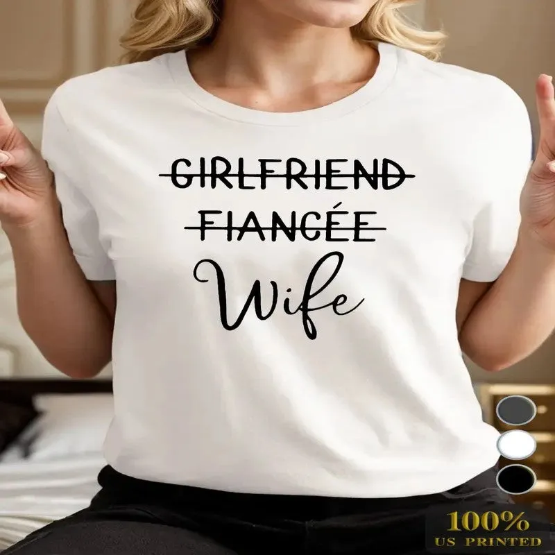 Bride Groom Gift Graphic Cotton T-Shirts (Copy)