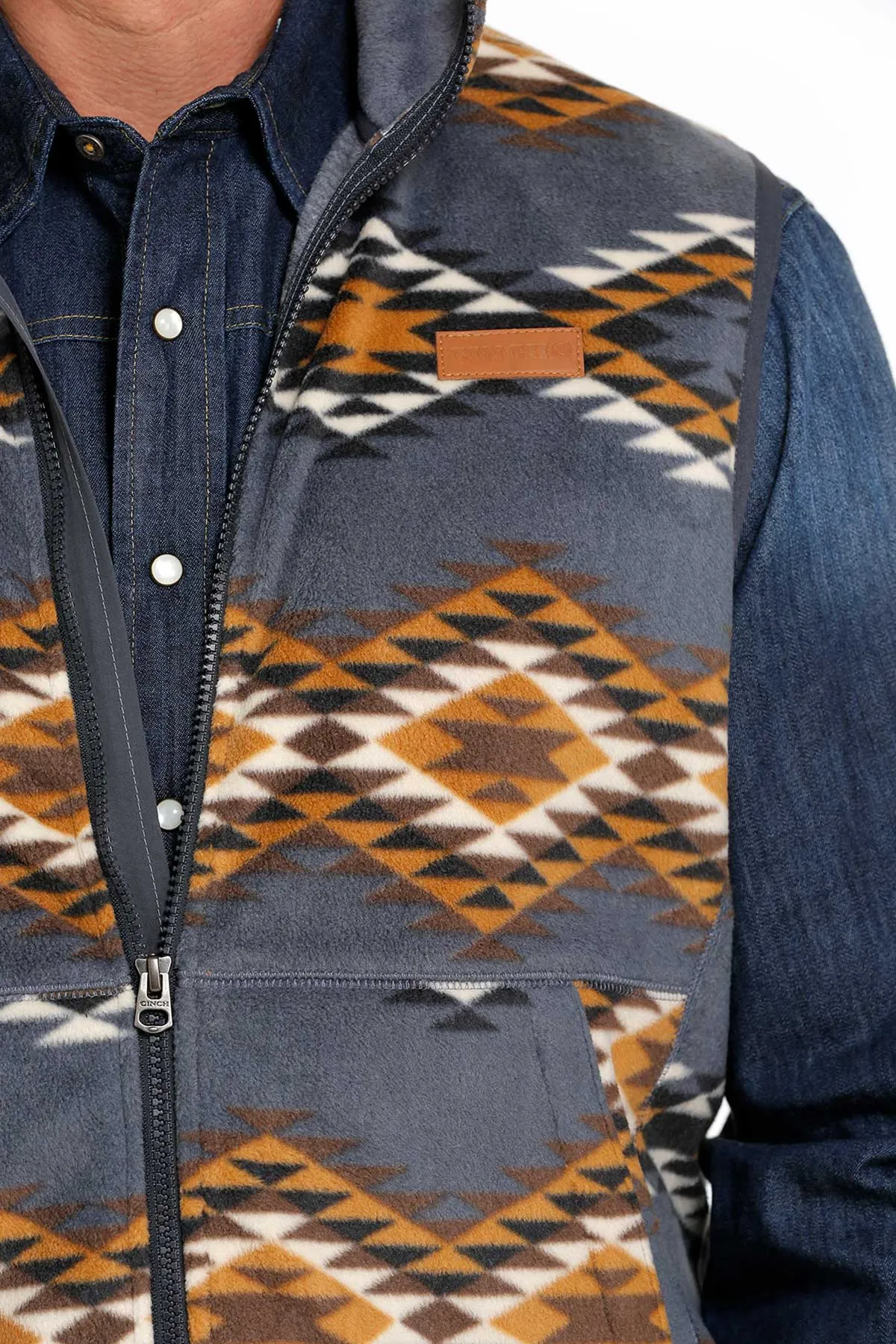 Cinch | Blue Print Polar Fleece Vest