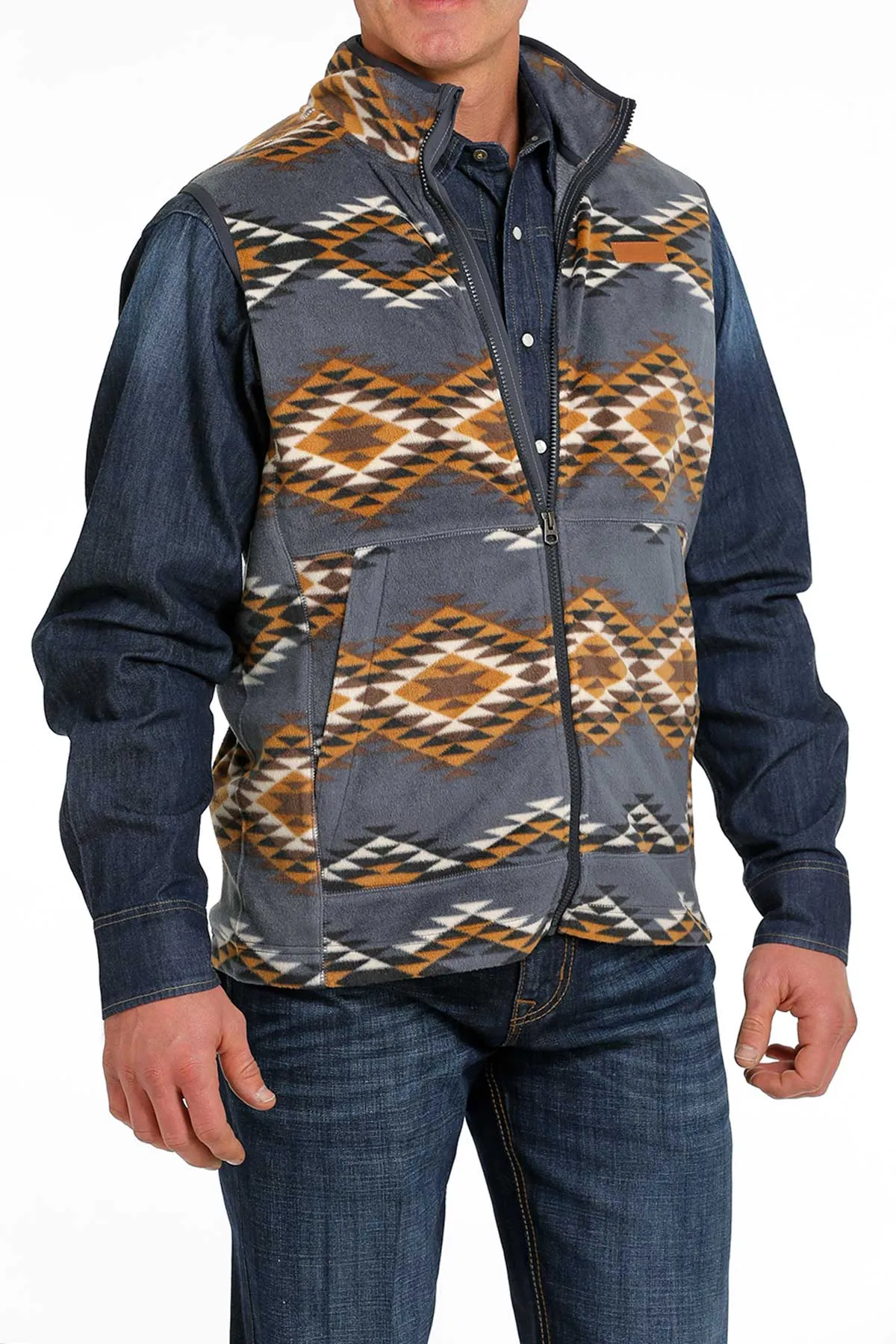 Cinch | Blue Print Polar Fleece Vest