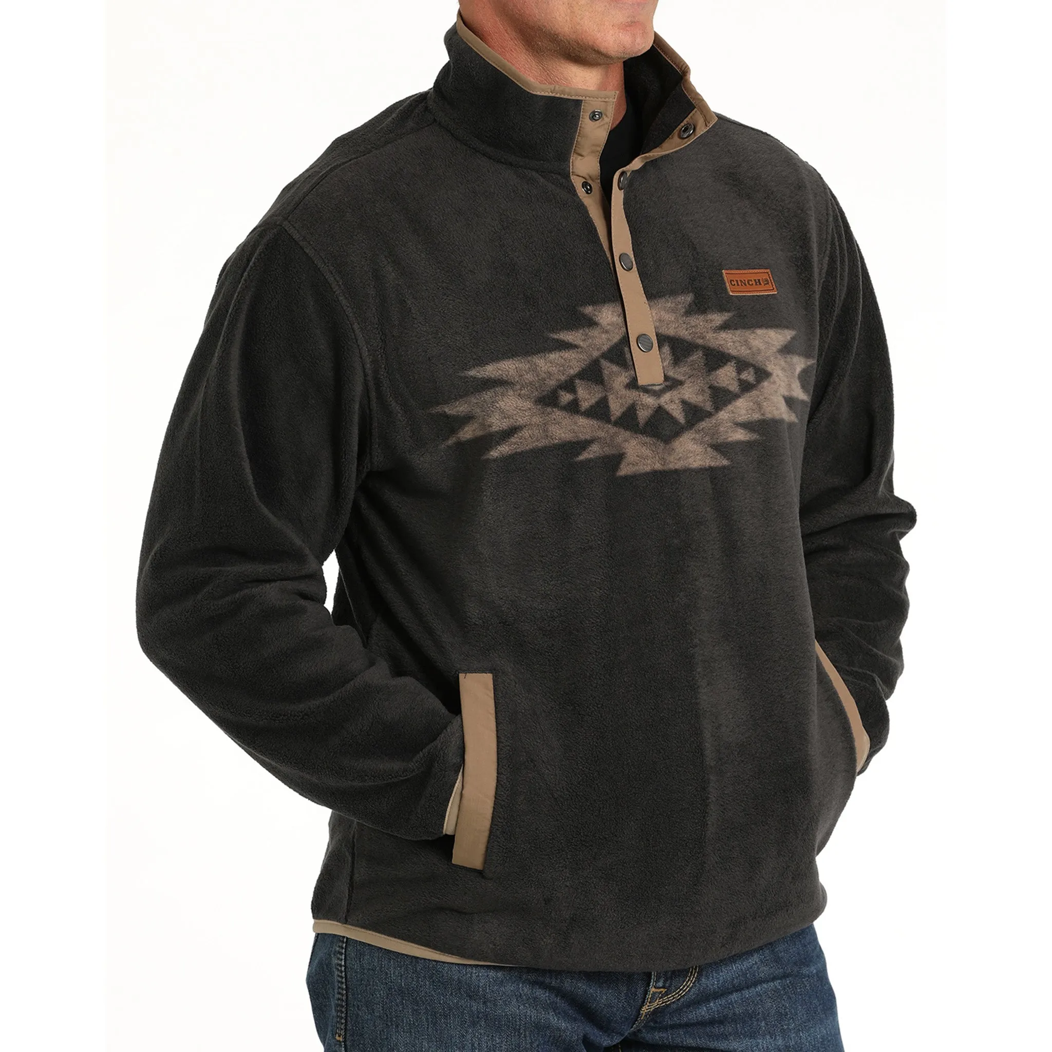 Cinch Men's Charcoal Polar Fleece