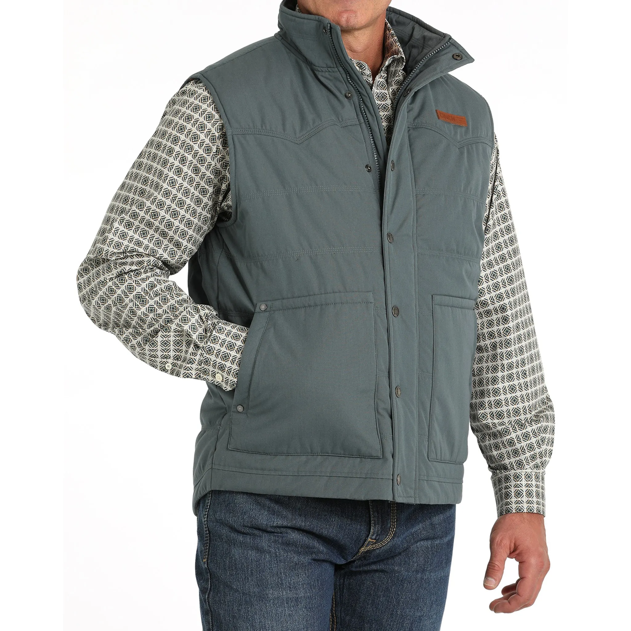 Cinch Men's Wax Coated Quilted Vest