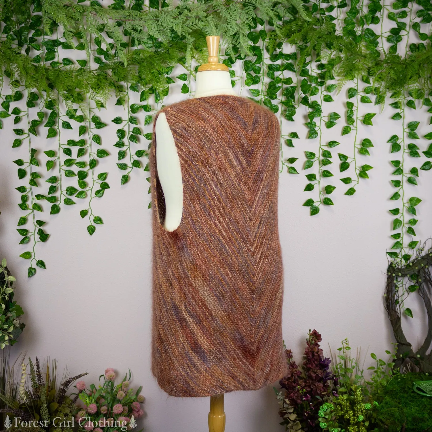 Earthy Mohair Knit Vest