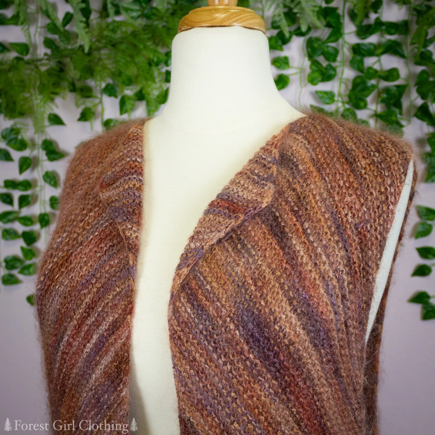 Earthy Mohair Knit Vest