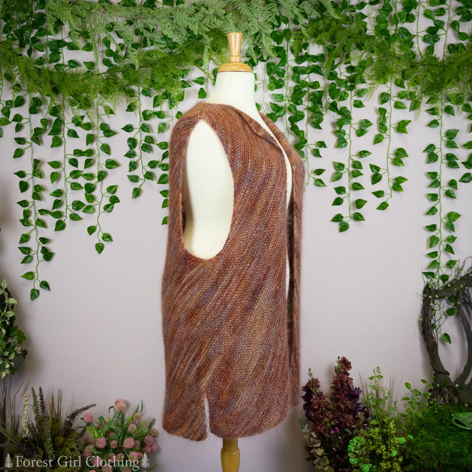 Earthy Mohair Knit Vest