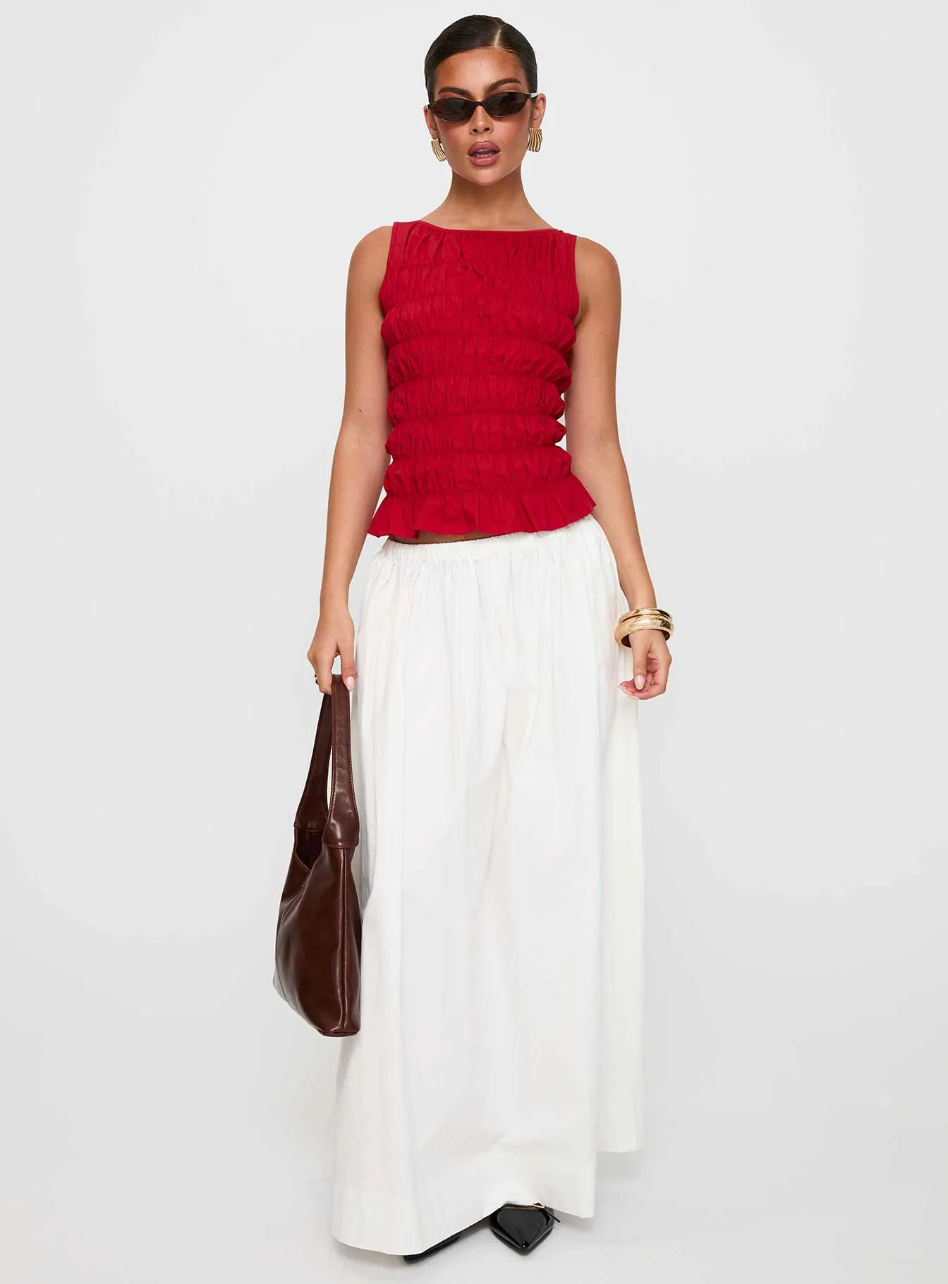 Felipa Maxi Skirt White