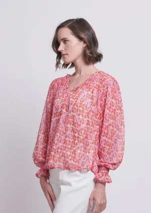 Foil - Shirr It Around Blouse Lava Pink | FO7783