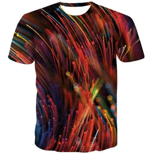 Geometric T shirts Men Abstract T shirts Funny Colorful Tshirts Cool Psychedelic Tshirts Novelty Harajuku T-shirts Graphic