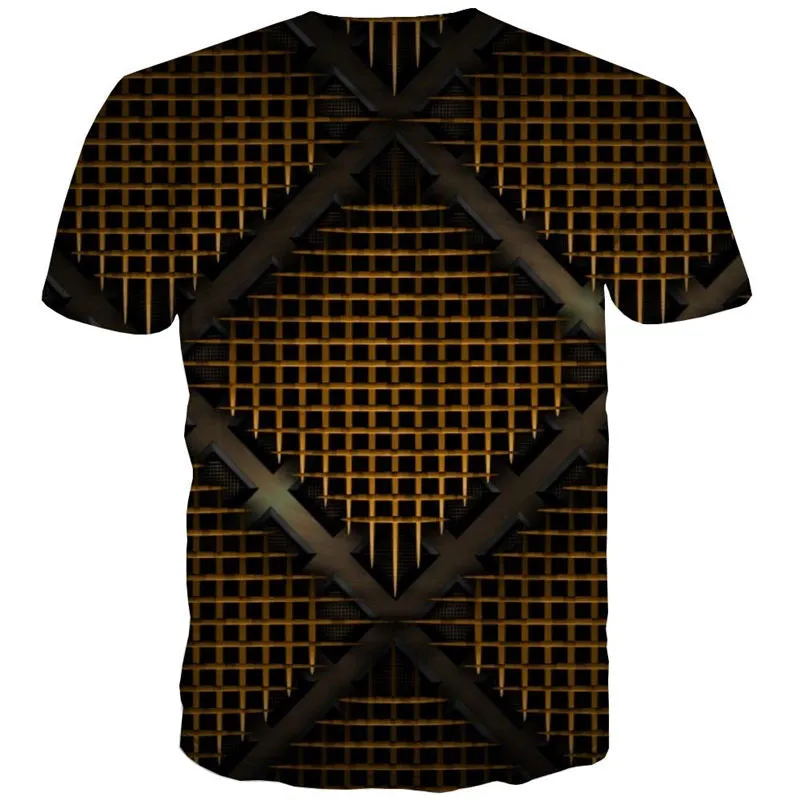 Gold Metal Check shirts Casual special texture different art costume men Casual