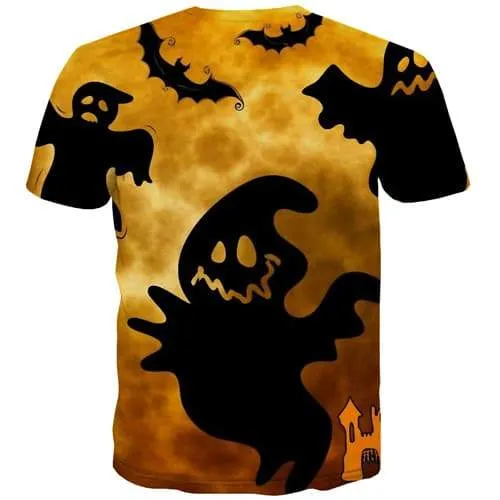 Halloween T shirts Men Witch T shirts Funny Cartoon T-shirts Graphic Black Tshirt Printed Harajuku T-shirts 3d Short Sleeve