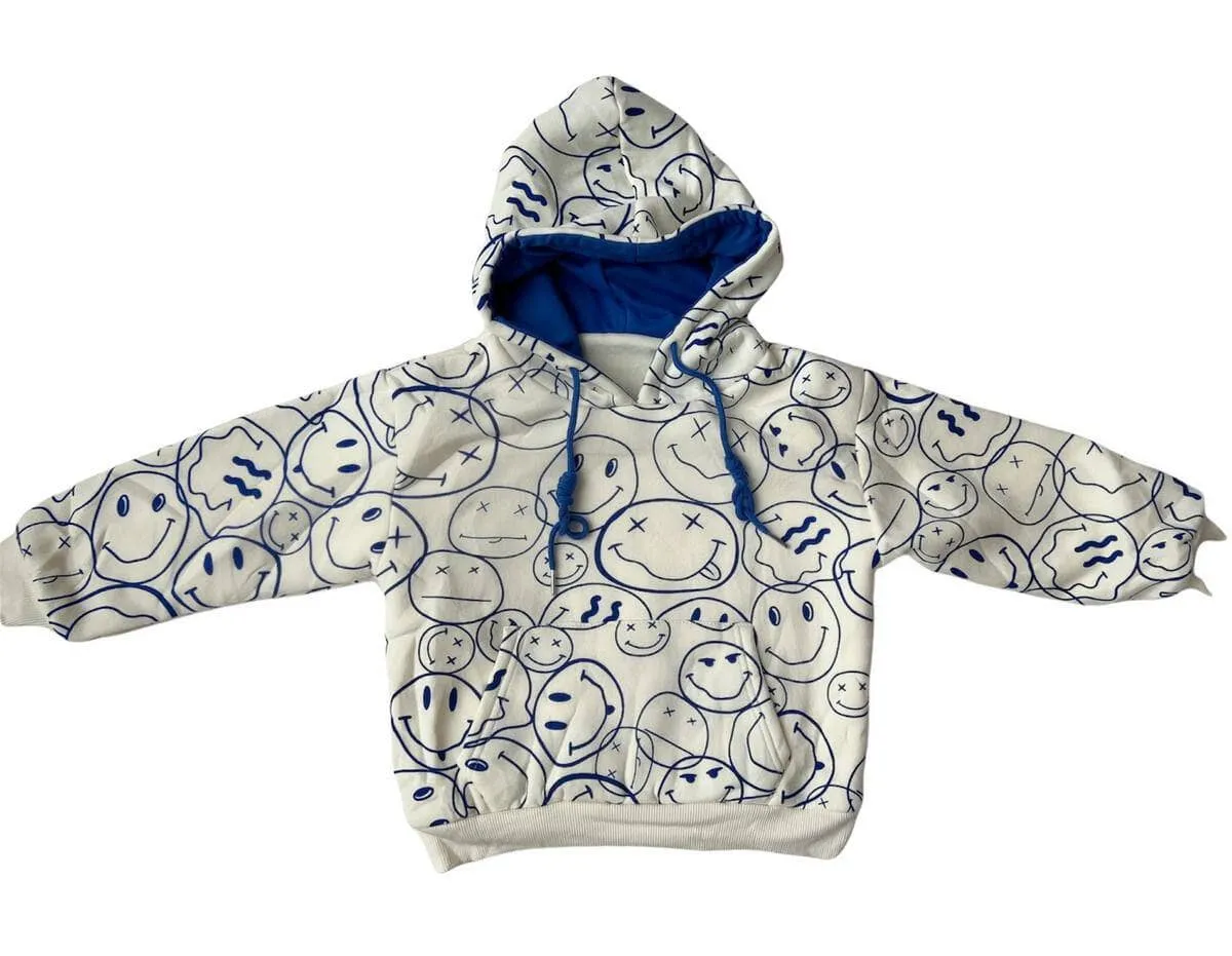 Happy Doodle Plush Lined Hoodie