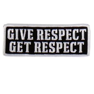 Hot Leathers Give Respect Embroidered Patch