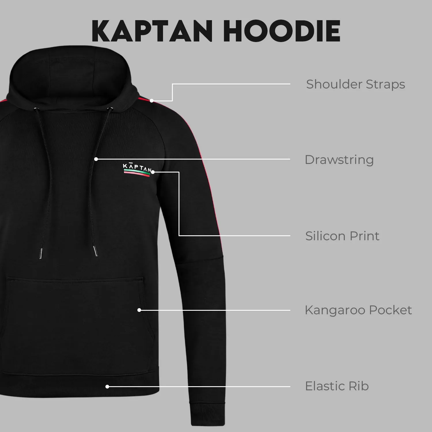 Manchester Hoodie - Black | Kaptan