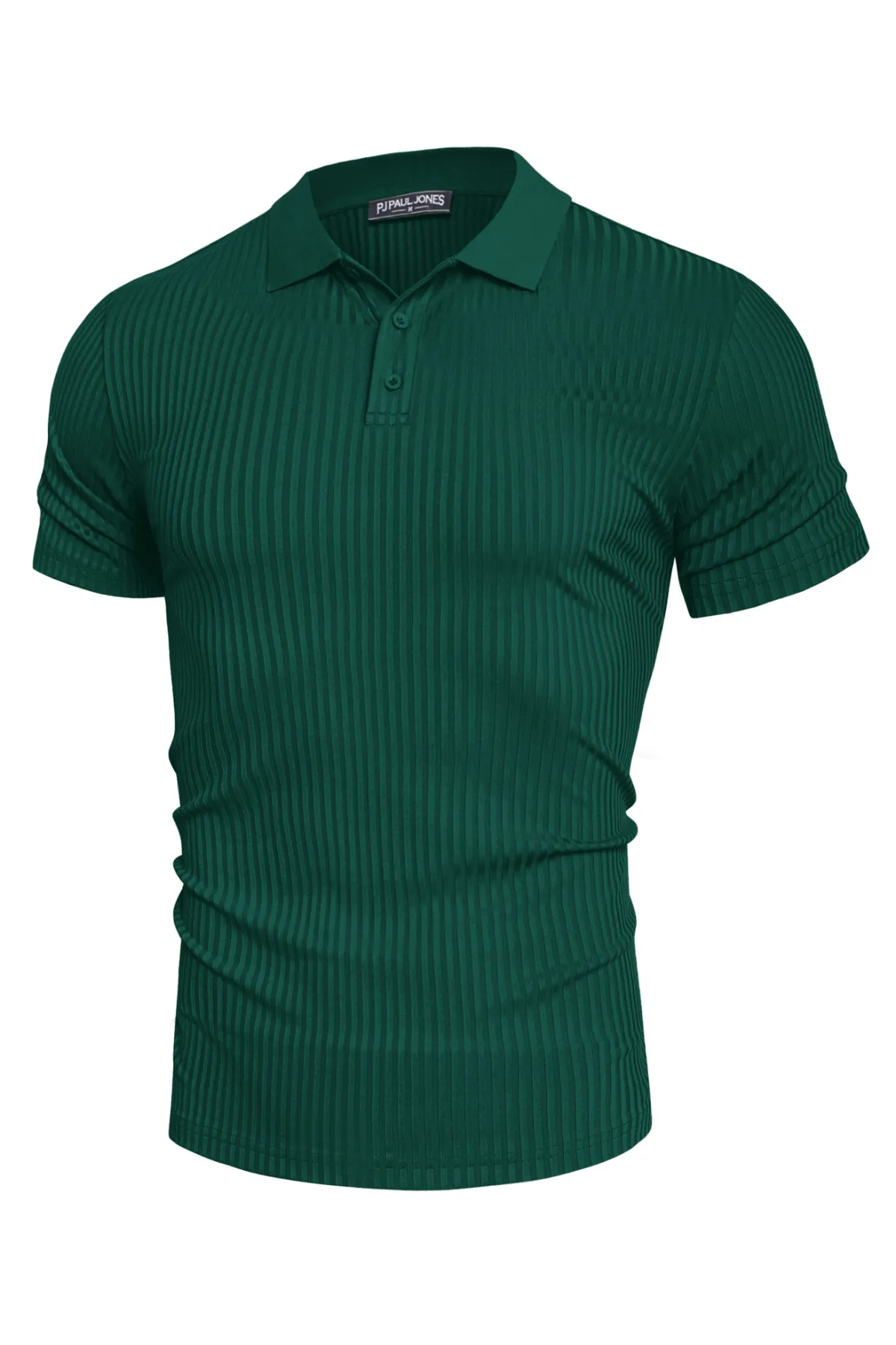 Mens Polo Shirts Textured Knit Short Sleeve Stretchy Golf Shirts