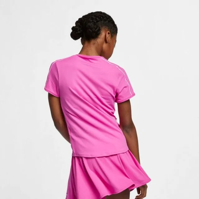 Nike Girls&#39; Tennis Ar2348-623 Dry Top Shirts Pink