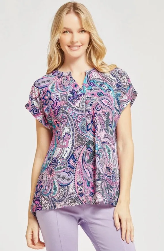 Purple Multi Paisley Dolman Top - #6913-6918