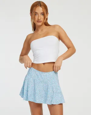 Rara Mini Skirt in Ditsy Rose Blue