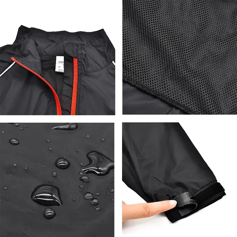 Reflective Men's Cycling Jackets Windproof Riding Bicycle Clothing Windbreaker Outdoor Sports Running MTB Bike Mesh Vest