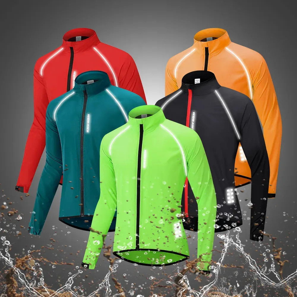 Reflective Men's Cycling Jackets Windproof Riding Bicycle Clothing Windbreaker Outdoor Sports Running MTB Bike Mesh Vest