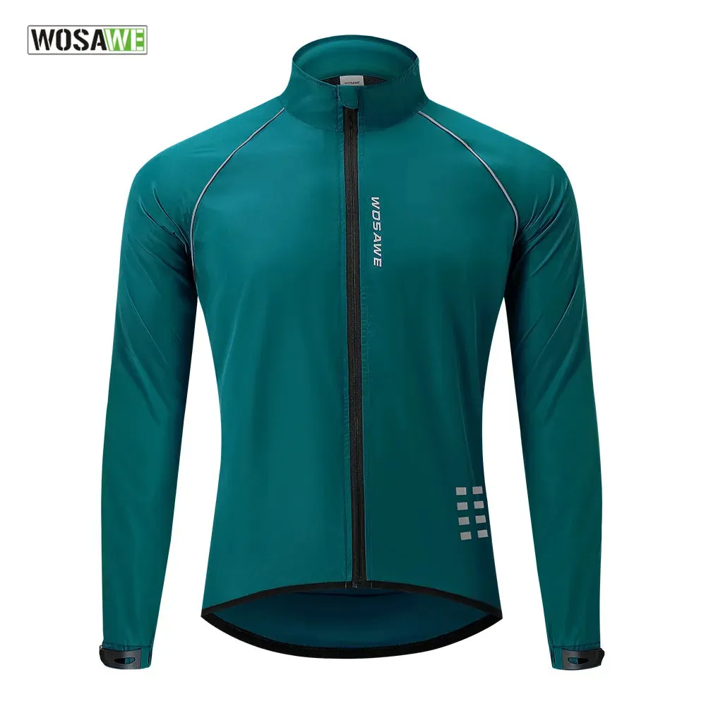 Reflective Men's Cycling Jackets Windproof Riding Bicycle Clothing Windbreaker Outdoor Sports Running MTB Bike Mesh Vest