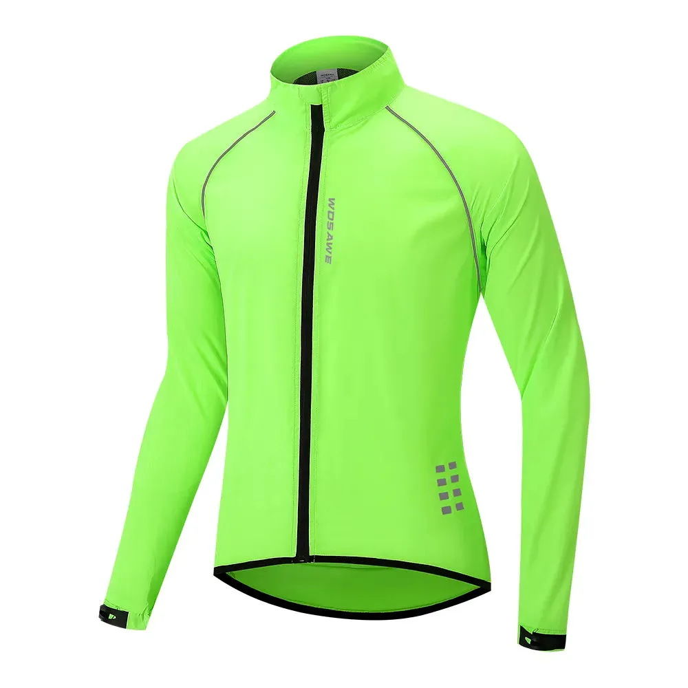 Reflective Men's Cycling Jackets Windproof Riding Bicycle Clothing Windbreaker Outdoor Sports Running MTB Bike Mesh Vest