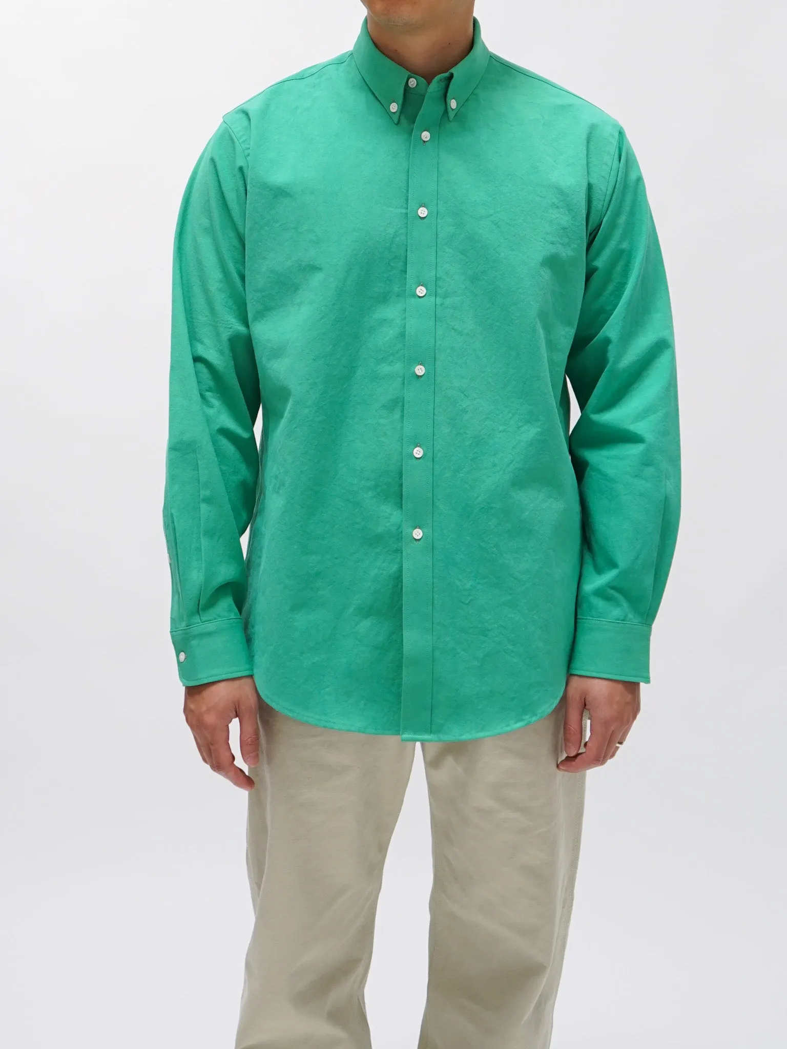 Relaxed Button Down Shirt - Green