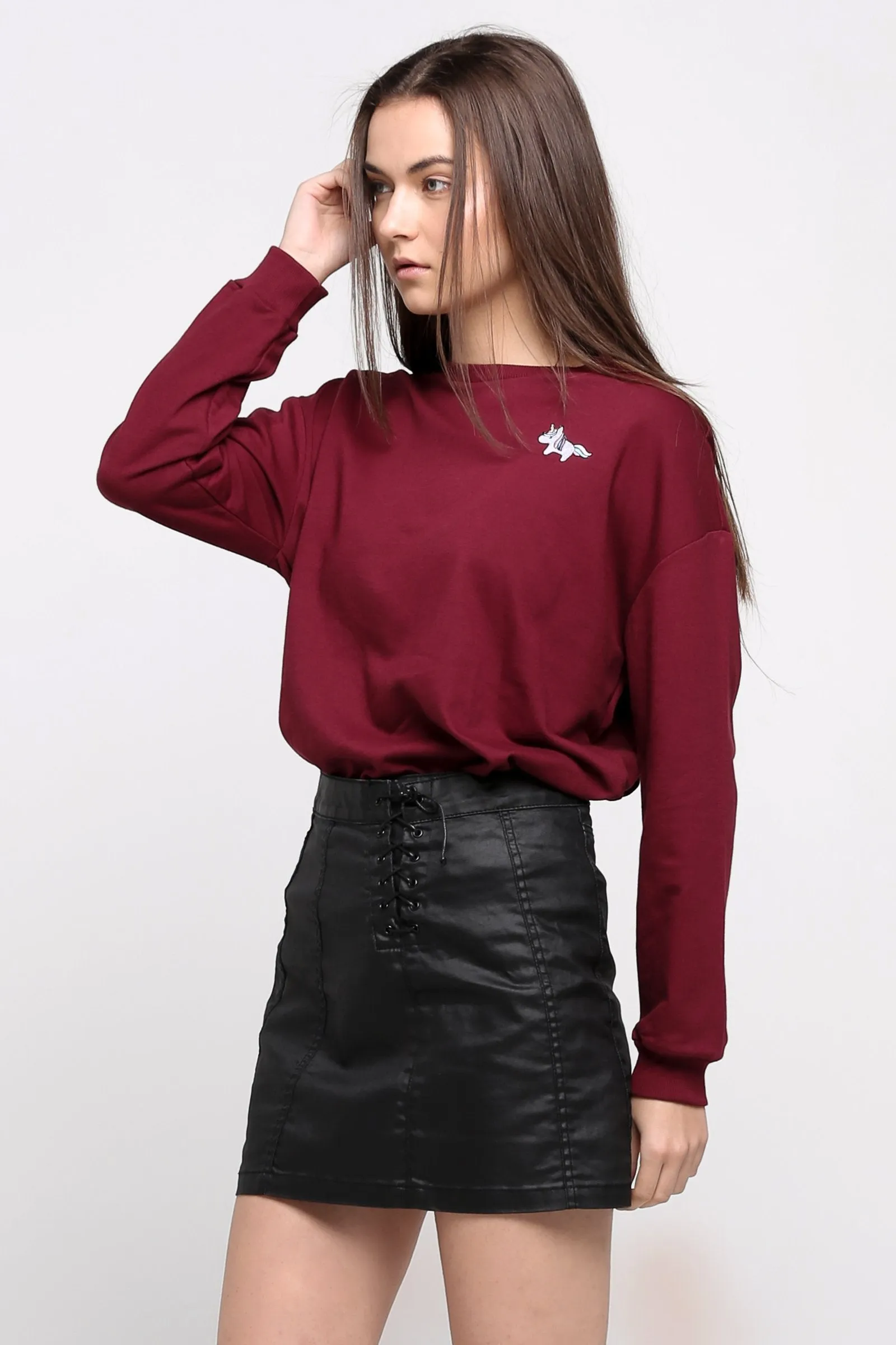 Relaxed Fit Pullover With Embroidery