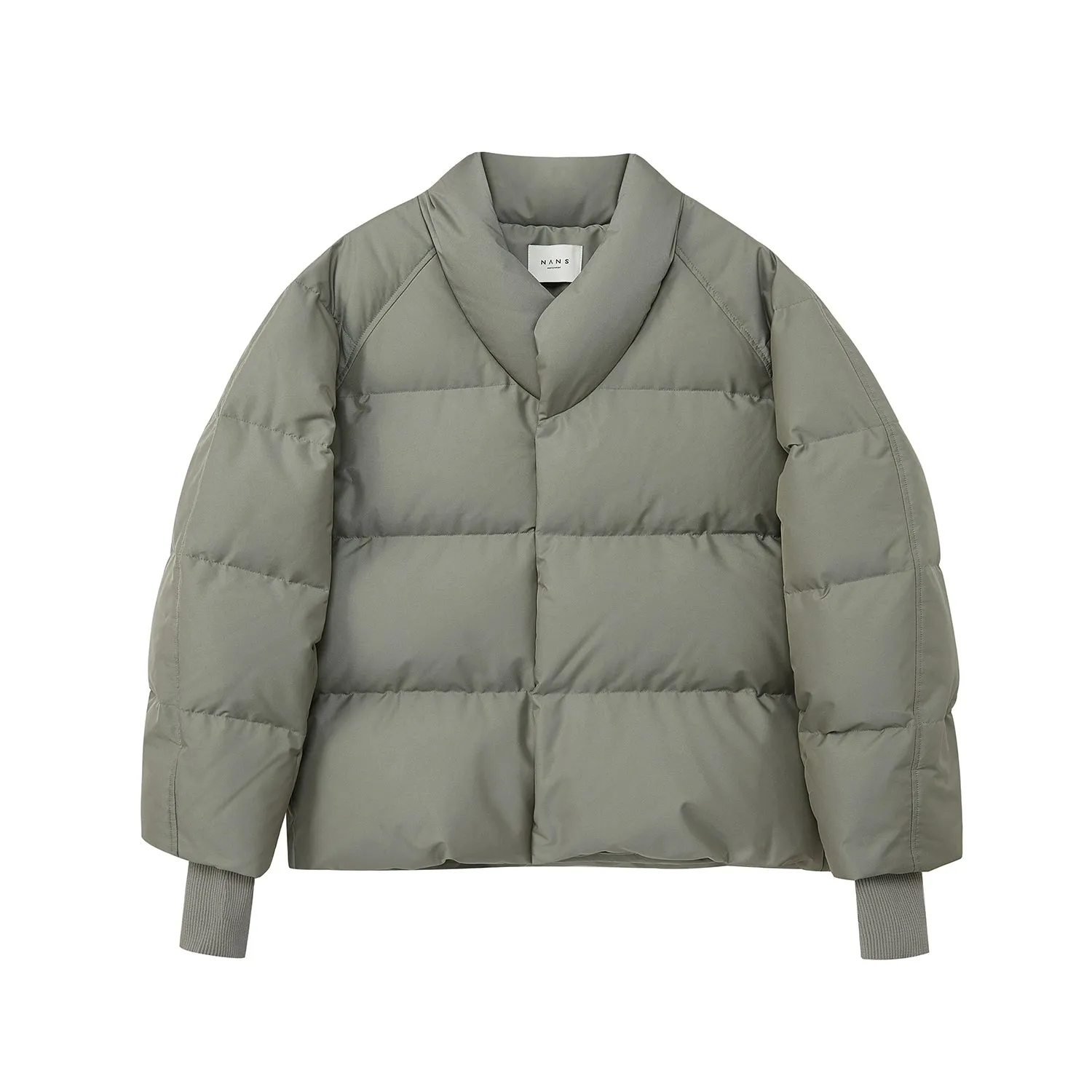 Retro V-Neck Raglan Down Jacket