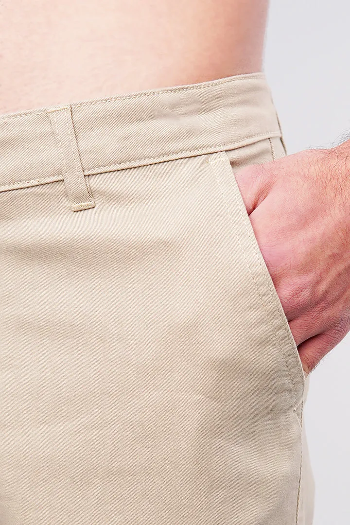 Straight Cargo Pants - Beige