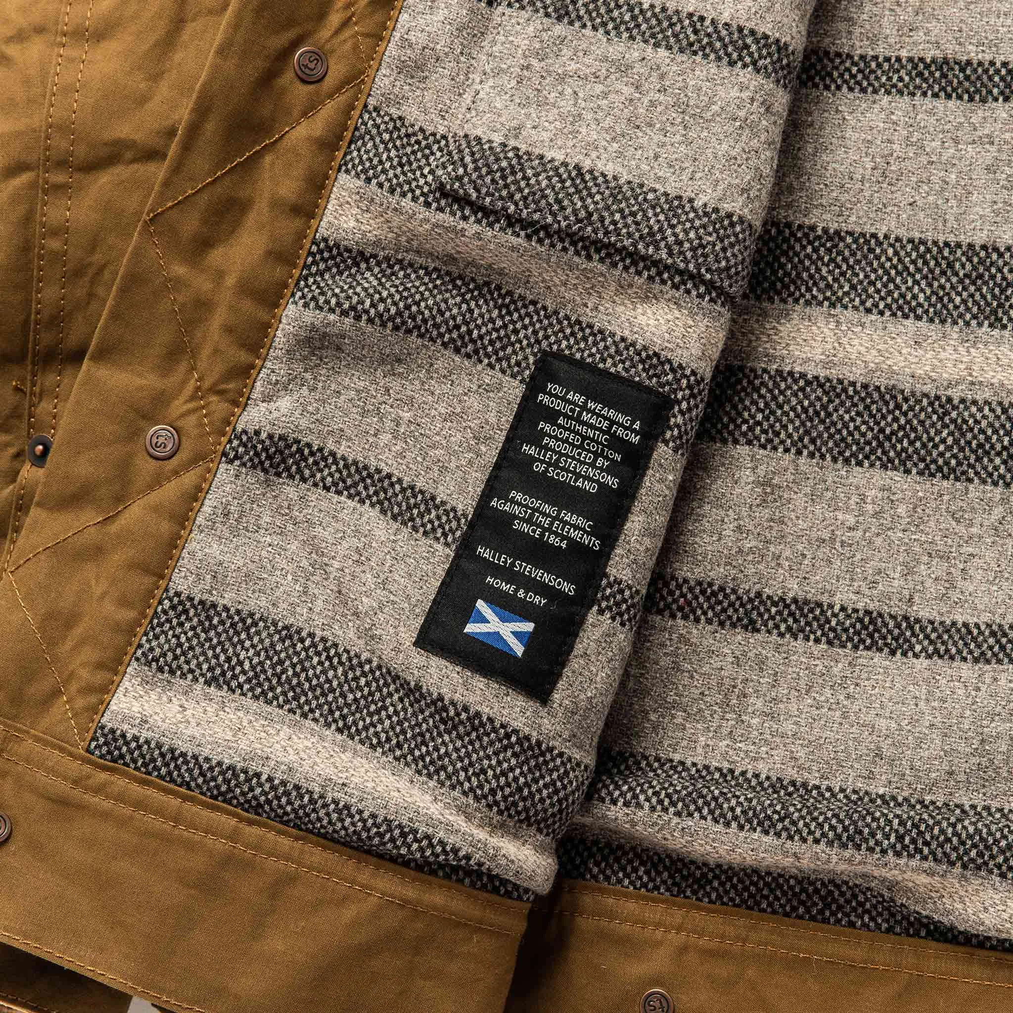 The Lined Long Haul Jacket in Harvest Tan Dry Wax