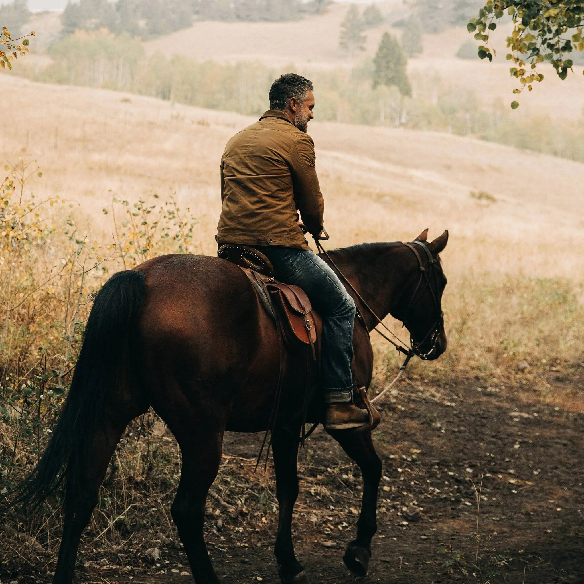 The Lined Long Haul Jacket in Harvest Tan Dry Wax