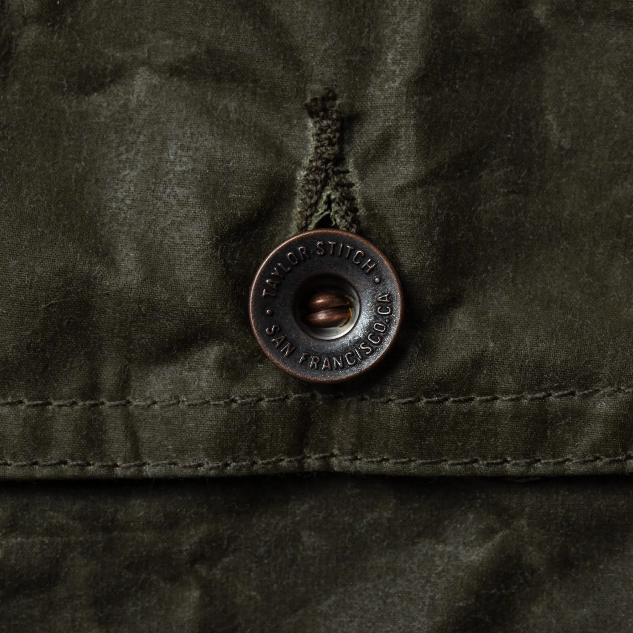 The Lined Long Haul Jacket in Olive Waxed Canvas