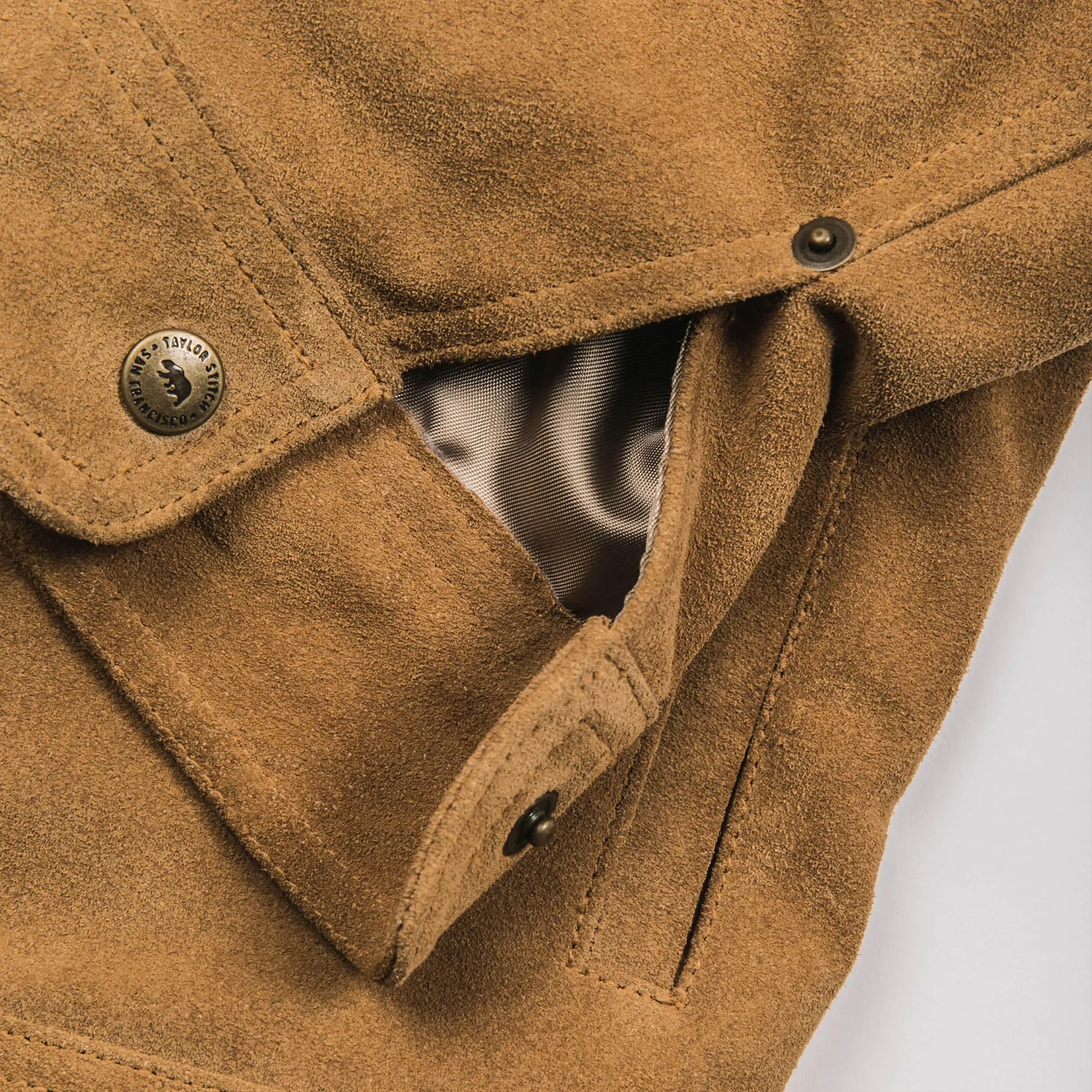 The Long Haul Jacket in Sand Weatherproof Suede