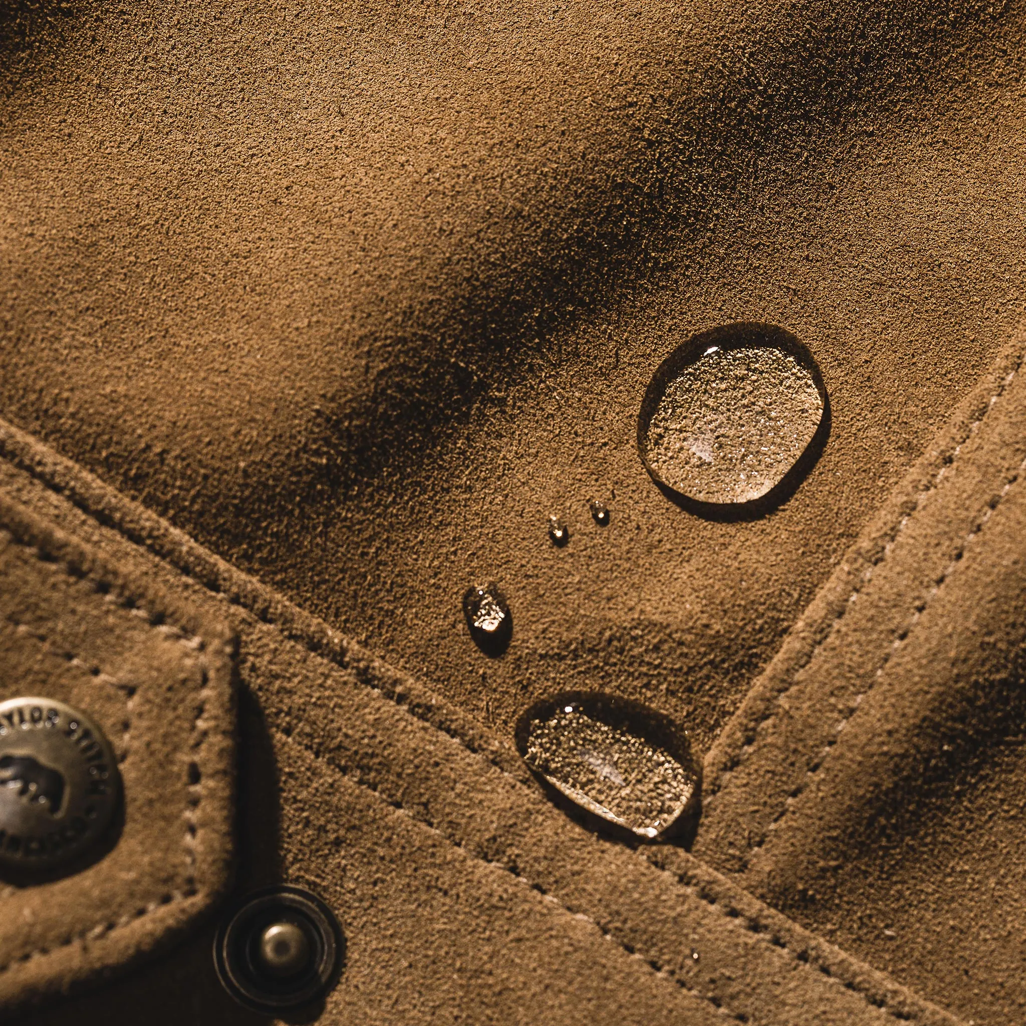 The Long Haul Jacket in Sand Weatherproof Suede