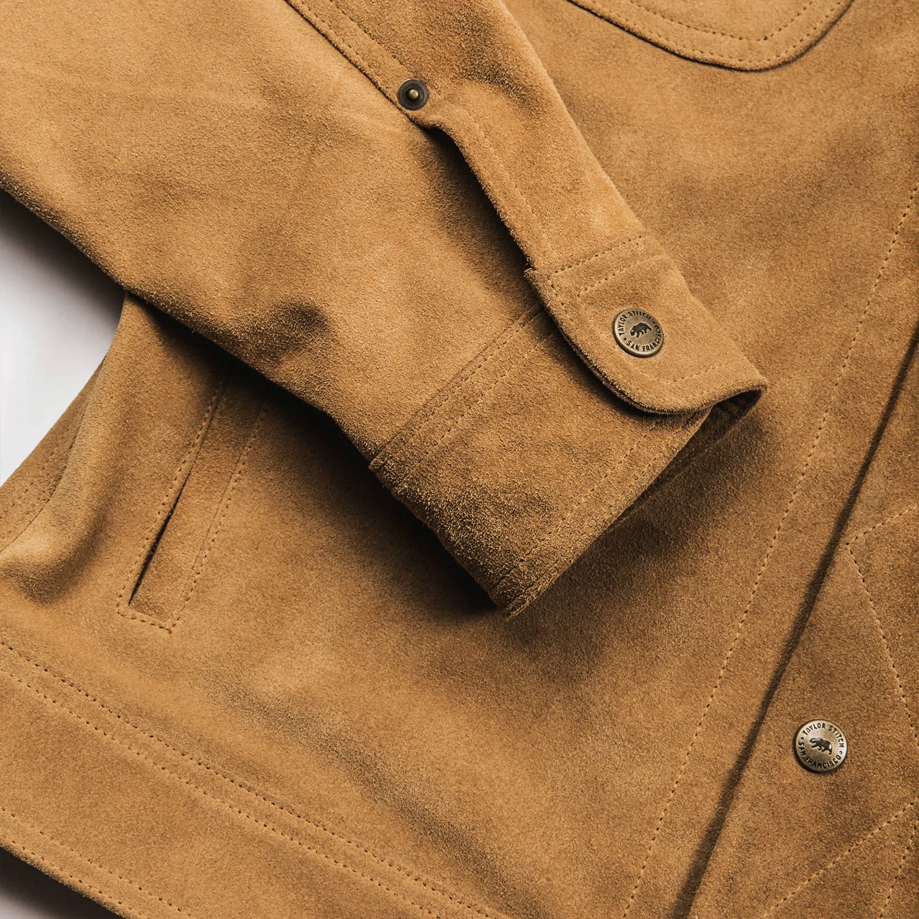 The Long Haul Jacket in Sand Weatherproof Suede