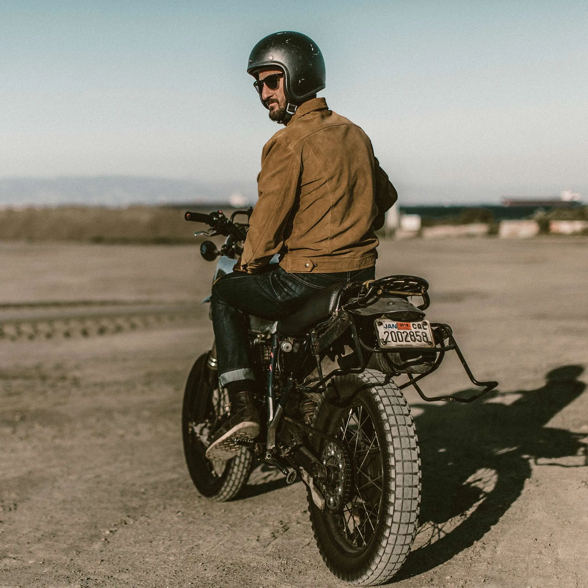 The Long Haul Jacket in Sand Weatherproof Suede