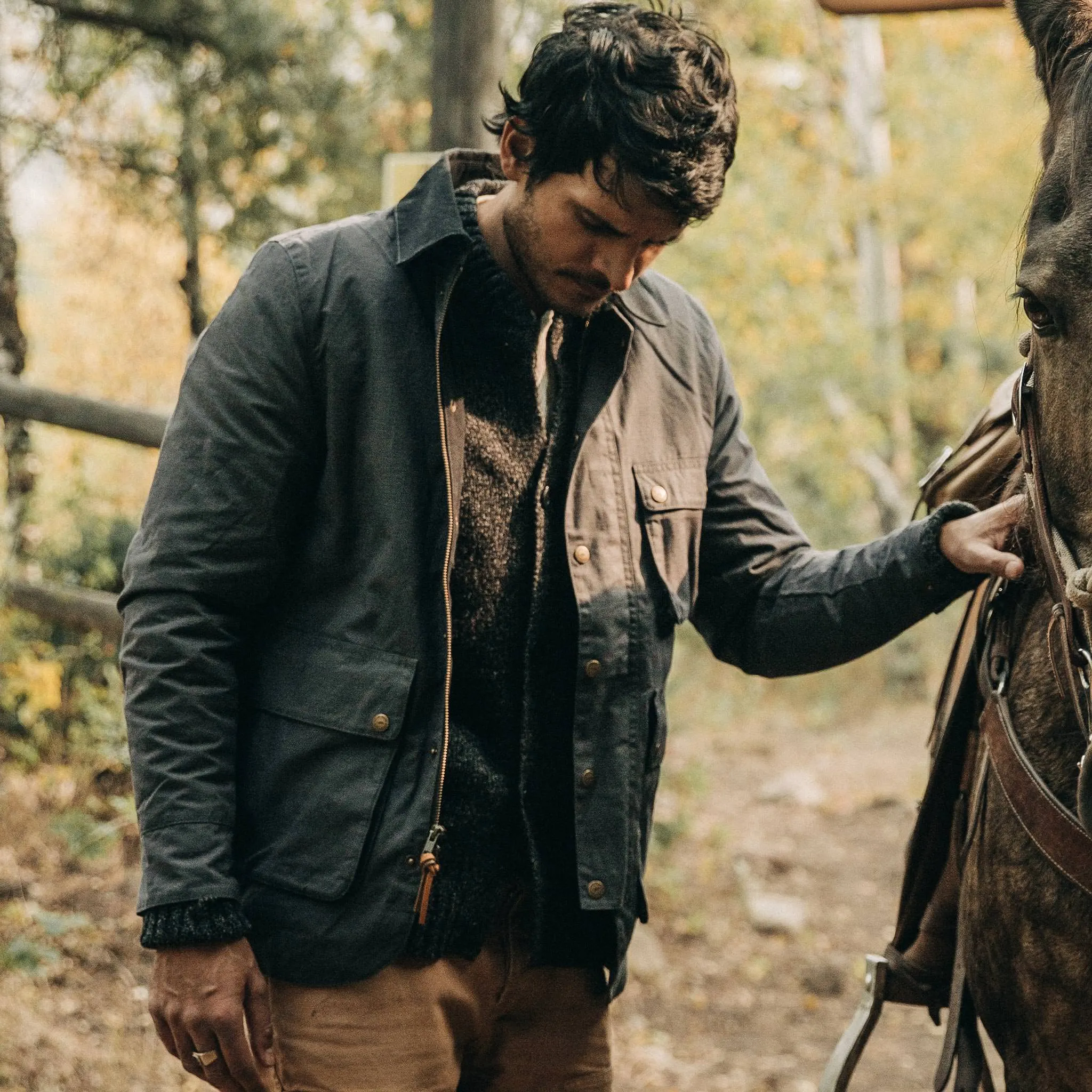 The Rover Jacket in Ripstop Slate Dry Wax