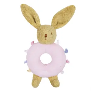 Trousselier Bunny Rattle Ring Layers Pink