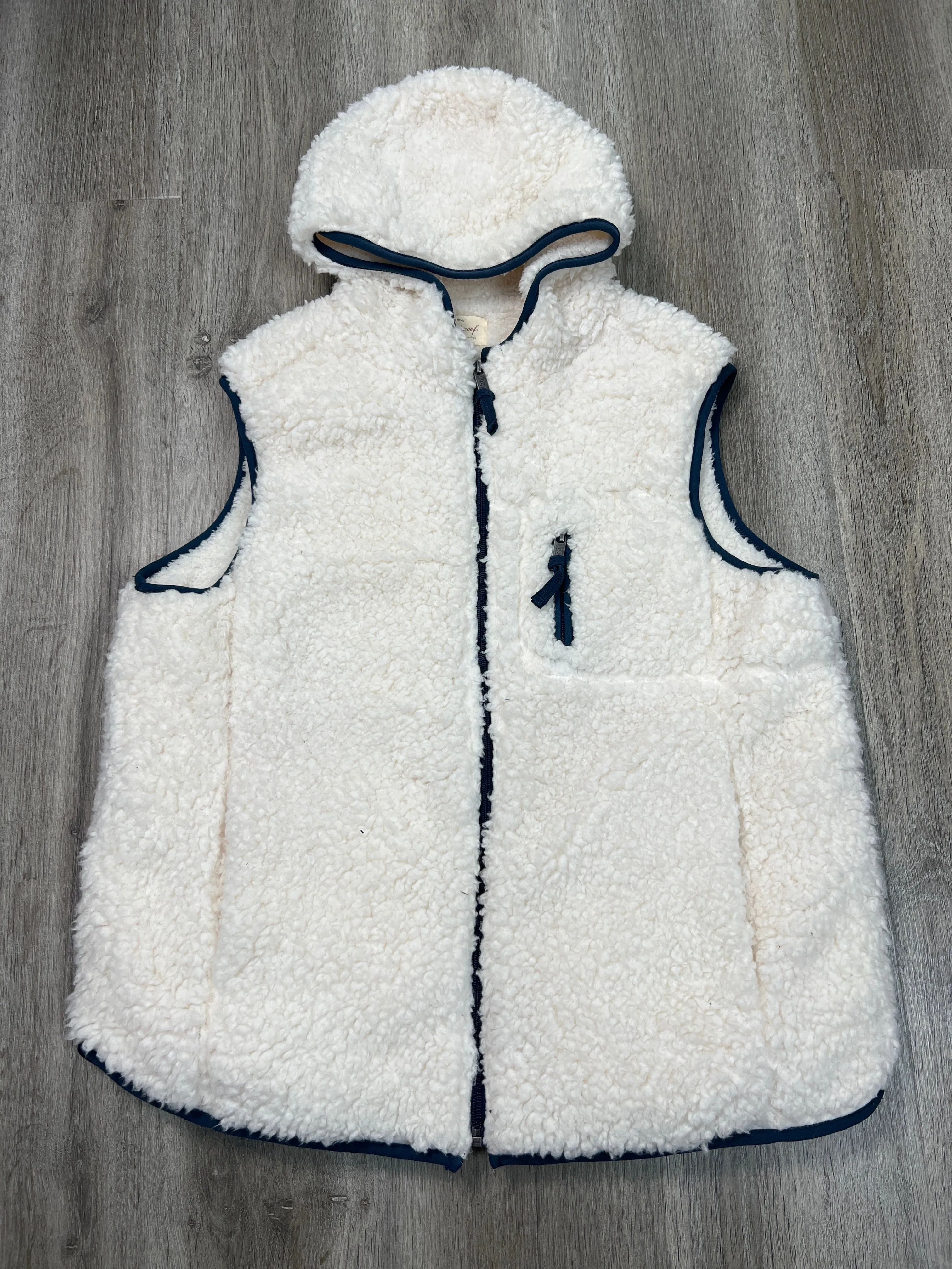 Vest Faux Fur & Sherpa By Weatherproof In White, Size: L