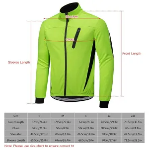 Winter Men Cycling Jacket Waterproof Windproof Thermal Fleece Jacket Coat Bicycle   Running Riding Jacket