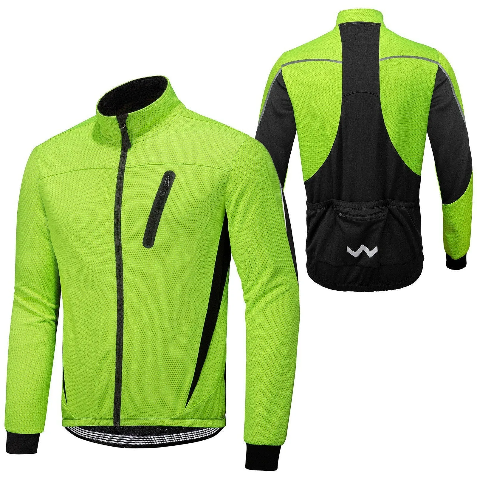 Winter Men Cycling Jacket Waterproof Windproof Thermal Fleece Jacket Coat Bicycle   Running Riding Jacket